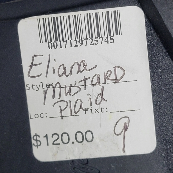 Sam Edelman  Eliana Mustard Plaid  Sandals Size 9. - Picture 7 of 11